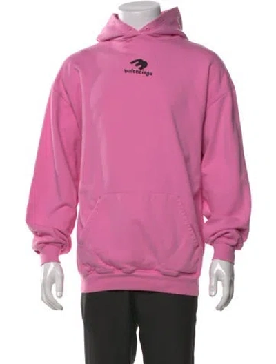 Pre-owned Balenciaga 2022 Graphic Print Hoodie In Pink