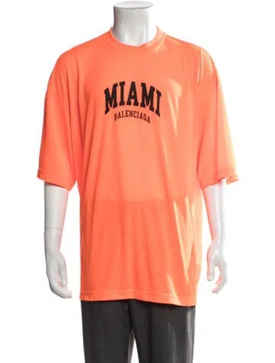 Pre-owned Balenciaga 2022 Graphic Print T-shirt In Orange