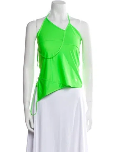 Pre-owned Balenciaga 2022 Halterneck Blouse In Green