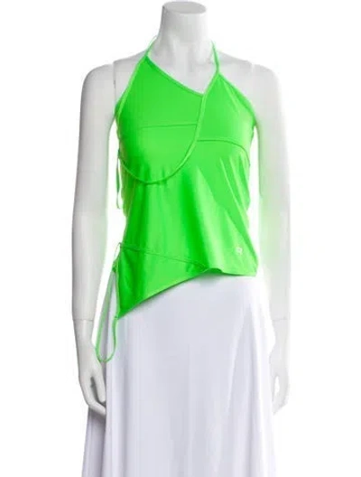 Pre-owned Balenciaga 2022 Halterneck Blouse In Green