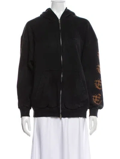 Pre-owned Balenciaga 2022 Heavy Metal Bomber Jacket In Black