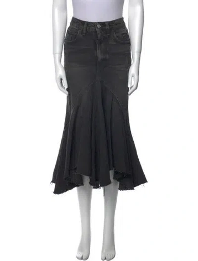 Pre-owned Balenciaga 2022 Midi Length Skirt In Gray