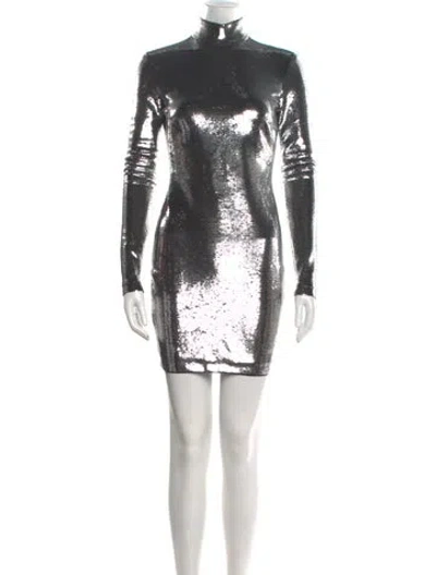 Pre-owned Balenciaga 2022 Mini Dress In Silver