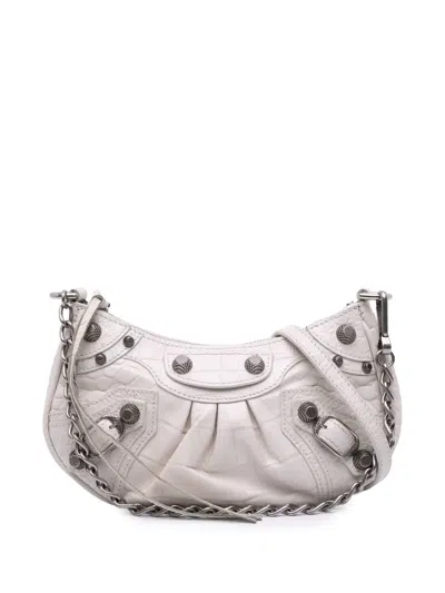 Pre-owned Balenciaga 2022 Mini Embossed Le Cagole Satchel
