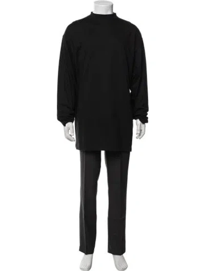 Pre-owned Balenciaga 2022 Mock Neck T-shirt In Black