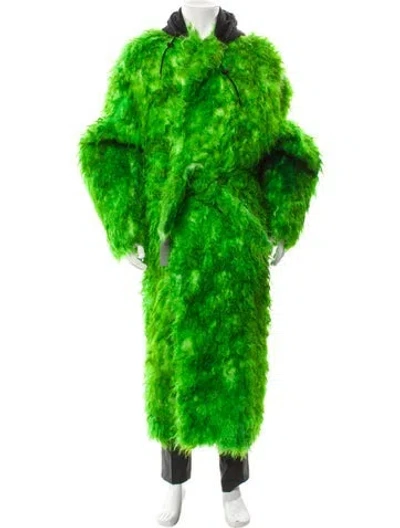 Pre-owned Balenciaga 2022 Mohair Parka W/ Tags In Green