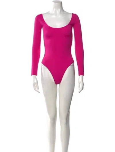 Pre-owned Balenciaga 2022 Nylon Bodysuit In Pink