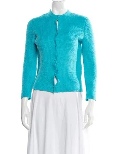 Pre-owned Balenciaga 2022 Open Front Sweater In Blue