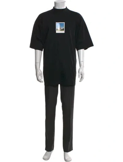 Pre-owned Balenciaga 2022 Polaroid T-shirt In Black