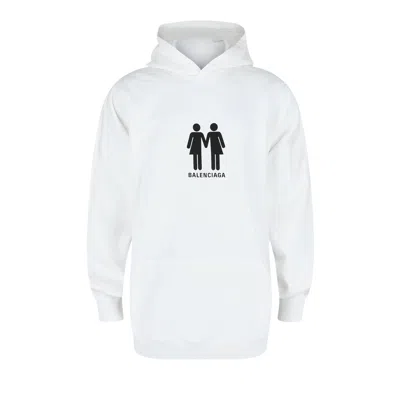 Pre-owned Balenciaga 2022 Pride Graphic Print Hoodie 'white/black' | Men's Size Xs