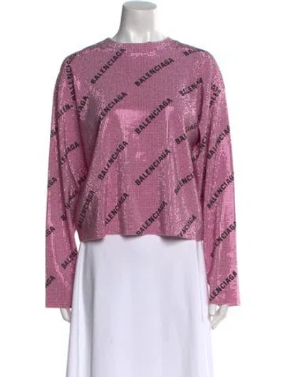 Pre-owned Balenciaga 2022 Printed Blouse In Pink