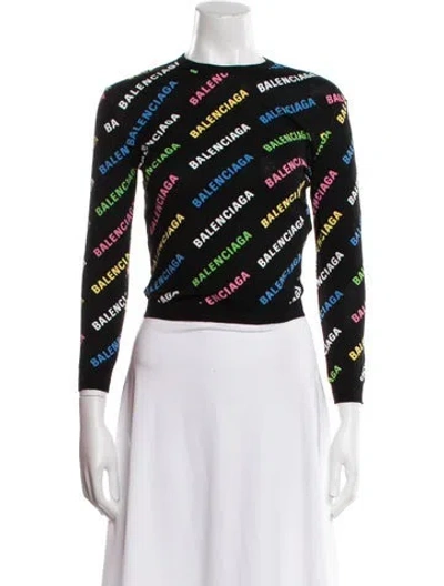 Pre-owned Balenciaga 2022 Printed Bodysuit W/ Tags In Black