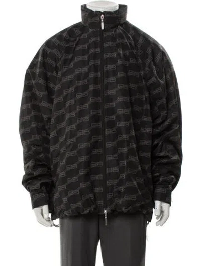Pre-owned Balenciaga 2022 Printed Jacket In Gray
