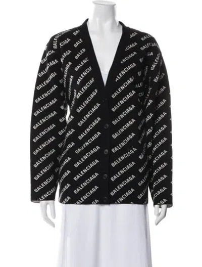 Pre-owned Balenciaga 2022 Printed Sweater W/ Tags In Black
