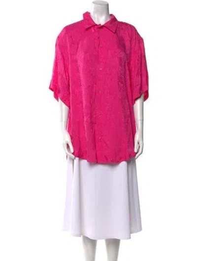 Pre-owned Balenciaga 2022 Short Sleeve Tunic W/ Tags In Pink