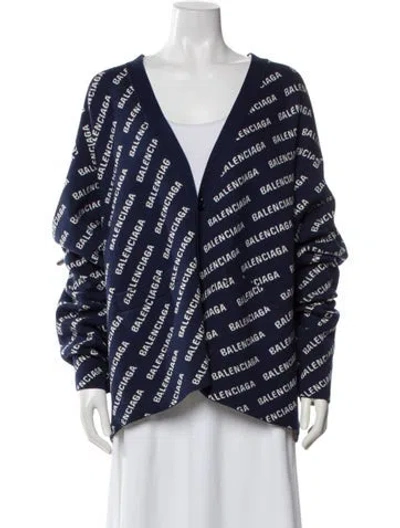Pre-owned Balenciaga 2022 Striped Sweater In Blue