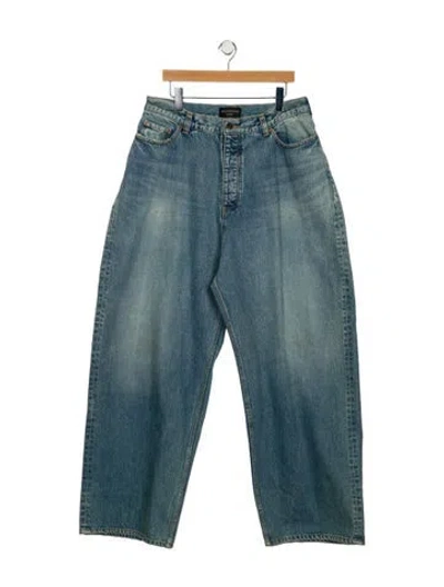 Pre-owned Balenciaga 2022 Wide Leg Jeans In Blue