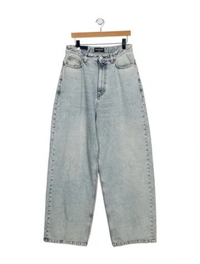 Pre-owned Balenciaga 2022 Wide Leg Jeans In Blue
