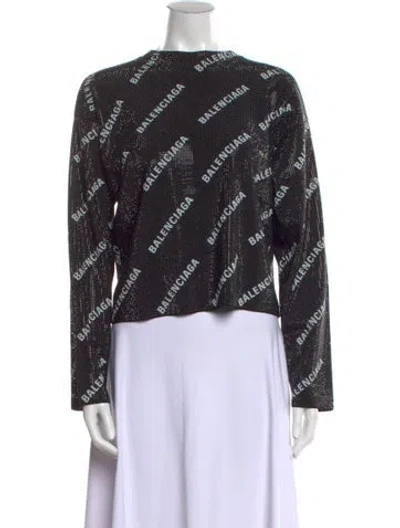 Pre-owned Balenciaga 2022 Wool Blouse In Black