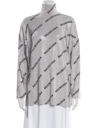 Pre-owned Balenciaga 2023 'all Over' Sweater In Gray