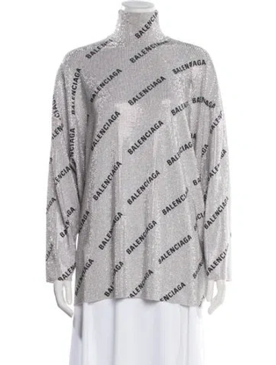 Pre-owned Balenciaga 2023 'all Over' Sweater W/ Tags In Gray