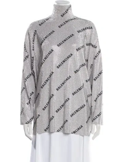 Pre-owned Balenciaga 2023 'all Over' Sweater W/ Tags In Gray