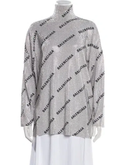 Pre-owned Balenciaga 2023 'all Over' Sweater W/ Tags In Gray