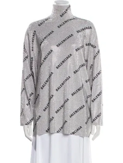 Pre-owned Balenciaga 2023 'all Over' Sweater W/ Tags In Gray