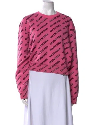 Pre-owned Balenciaga 2023 'all Over' Sweater W/ Tags In Pink