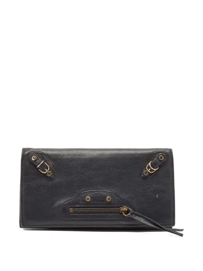 Pre-owned Balenciaga 2023 Arena Wallet In Blue