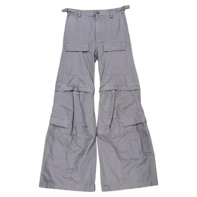 Pre-owned Balenciaga 2023  Convertible Flared Cargo Pants In Gray