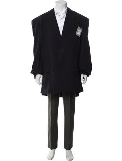 Pre-owned Balenciaga 2023 Cashmere Coat W/ Tags In Blue