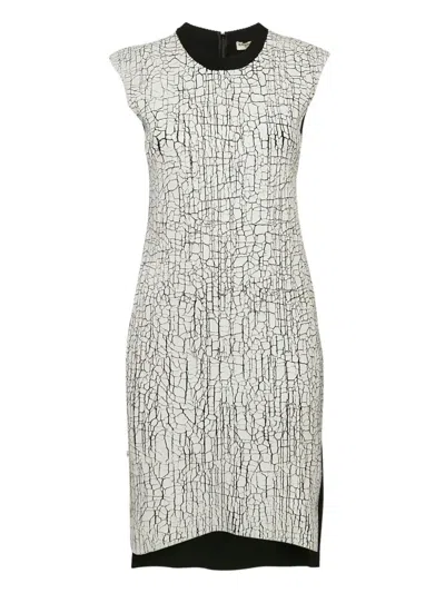 Pre-owned Balenciaga 2023 Crackle-effect Dress In White