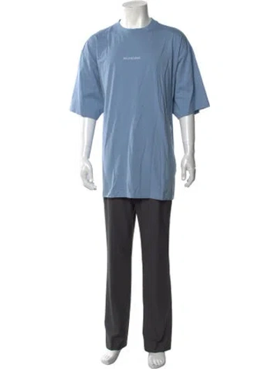 Pre-owned Balenciaga 2023 Crew Neck T-shirt W/ Tags In Blue