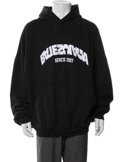 Pre-owned Balenciaga 2023 Graphic Print Hoodie In Black