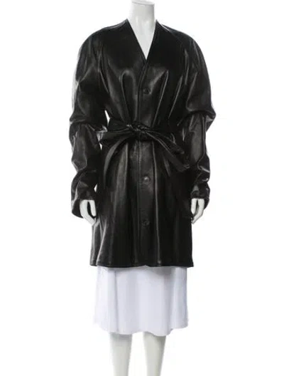 Pre-owned Balenciaga 2023 Lambskin Trench Coat W/ Tags In Black