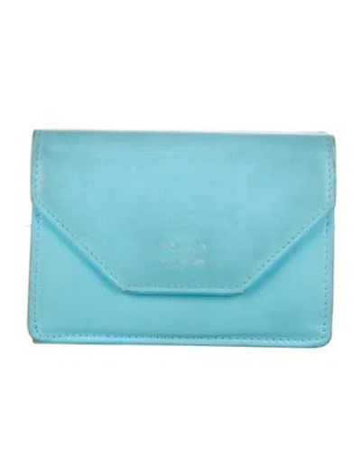 Pre-owned Balenciaga 2023 Leather Card Holder In Blue