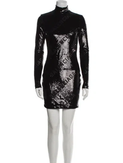 Pre-owned Balenciaga 2023 Mini Dress In Black