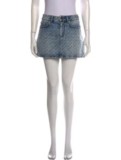 Pre-owned Balenciaga 2023 Mini Skirt In Blue