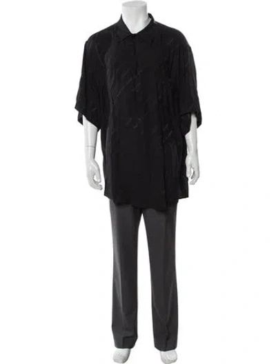 Pre-owned Balenciaga 2023 Silk Tunic In Black