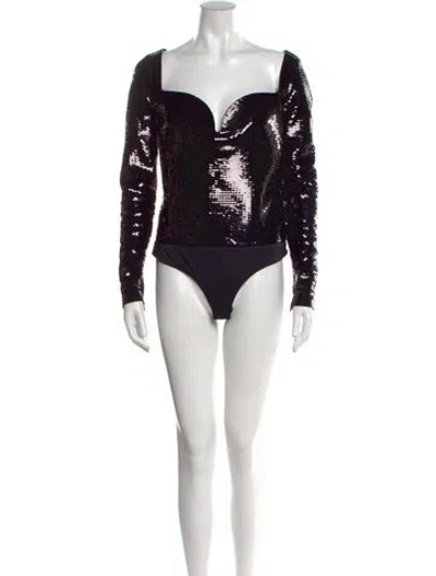 Pre-owned Balenciaga 2023 Square Neckline Bodysuit In Black