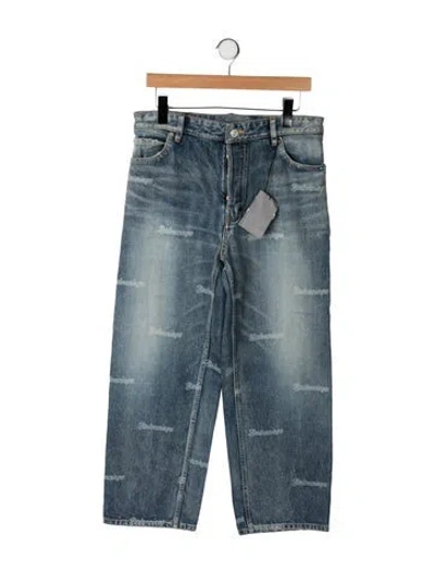 Pre-owned Balenciaga 2023 Straight Leg Jeans In Blue