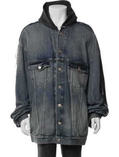 Pre-owned Balenciaga 2023 Unisex Denim Jacket In Blue