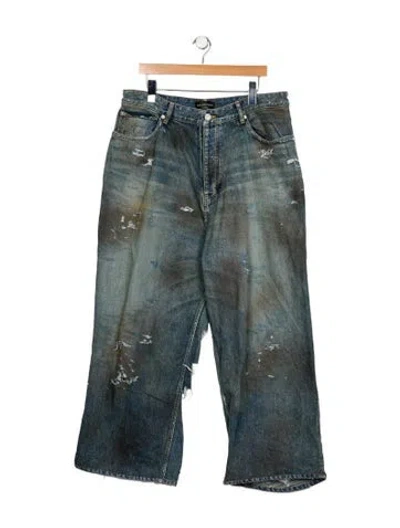 Pre-owned Balenciaga 2023 Wide Leg Jeans In Blue