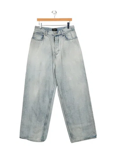 Pre-owned Balenciaga 2023 Wide Leg Jeans W/ Tags In Blue