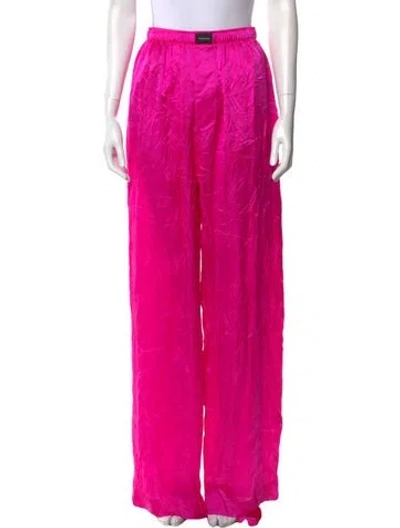 Pre-owned Balenciaga 2023 Wide Leg Pants W/ Tags In Pink