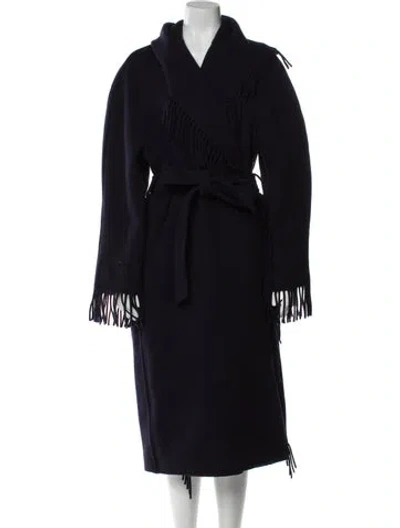 Pre-owned Balenciaga 2023 Wool Coat In Blue