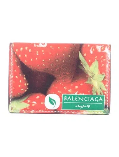 Pre-owned Balenciaga 2024 Antwerp Card Holder In Red