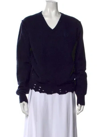 Pre-owned Balenciaga 2024 Cashmere Sweater In Blue