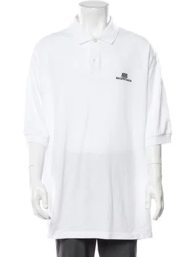 Pre-owned Balenciaga 2024 Collar Polo Shirt W/ Tags In White